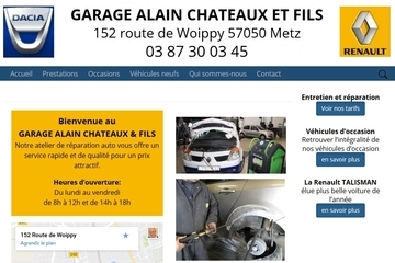 realisation de sites web : site garage-chateaux-mets
